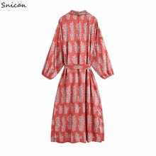 Load image into Gallery viewer, kimino dress paisley floral bohemian wrap long dress belt robes ete plus size dresses for women za 2020 summer sukienka boho new
